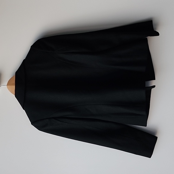 Vintage Viola Pleated Front Metallic 100% Wool Button Fitted Blazer Jacket - Picture 9 of 10